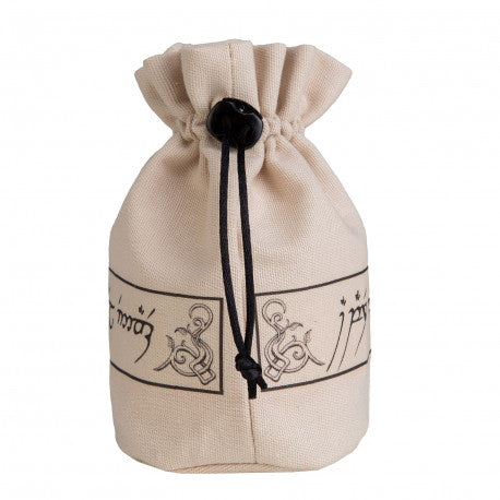 Q Workshop - Elvish Beige & Black Dice Pouch - Good Games