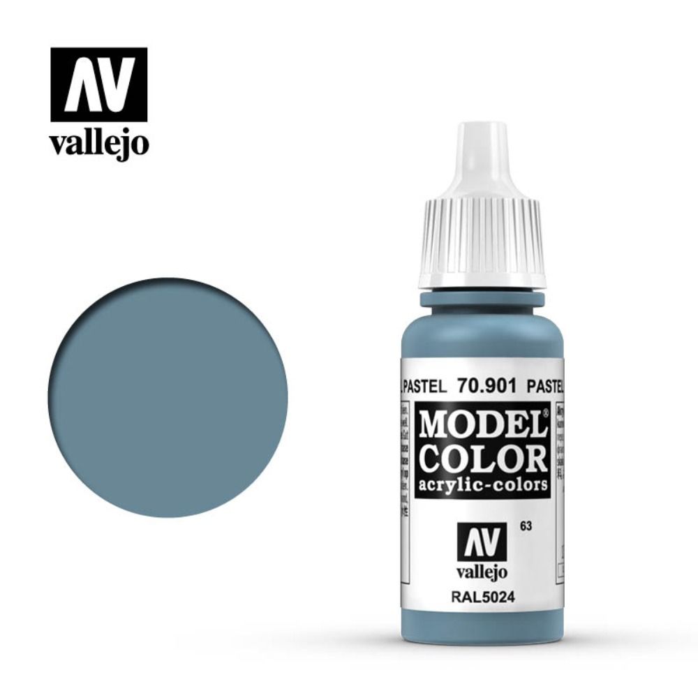 Vallejo Model Colour - Pastel Blue 17ml Acrylic Paint (AV70901) - Good Games