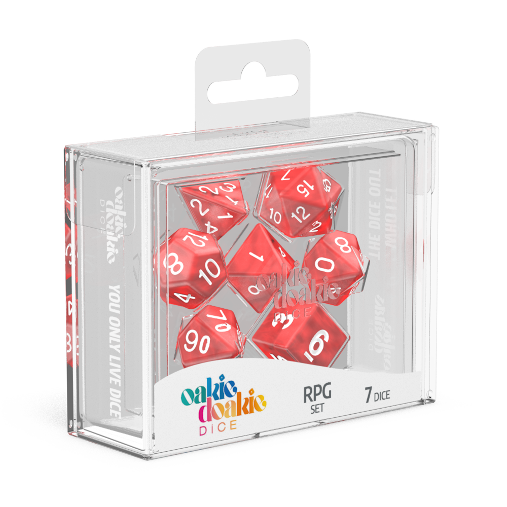 Oakie Doakie Dice - RPG Set Marble Red (7) - Good Games