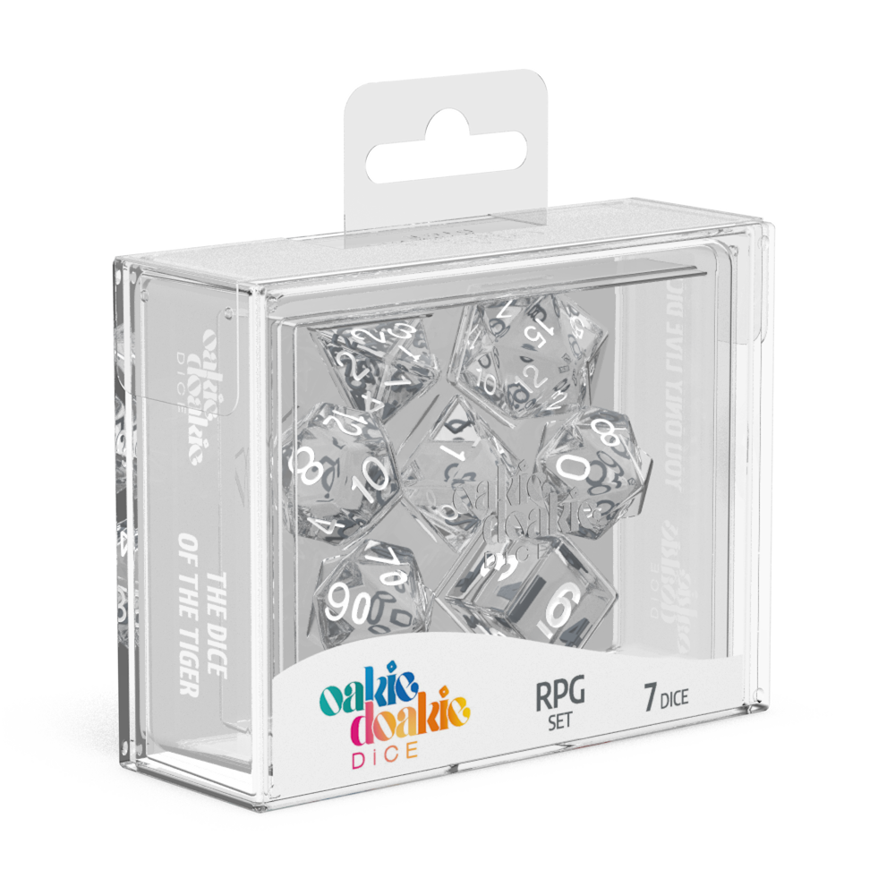 Oakie Doakie Dice - RPG Set Translucent Clear (7) - Good Games