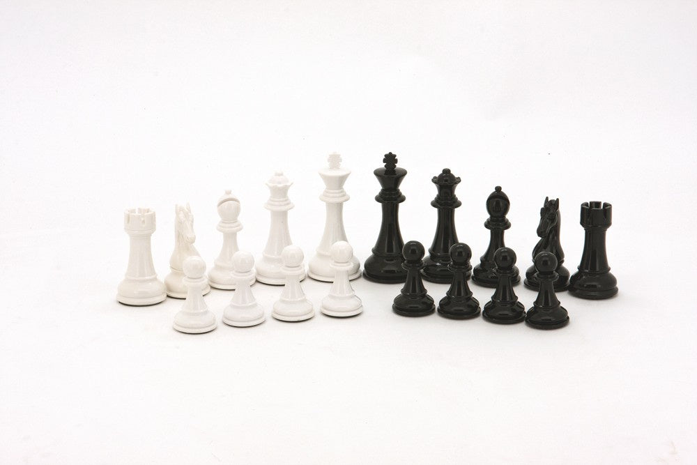 Chess Pieces - Black and White Weighted 101mm - Good Games