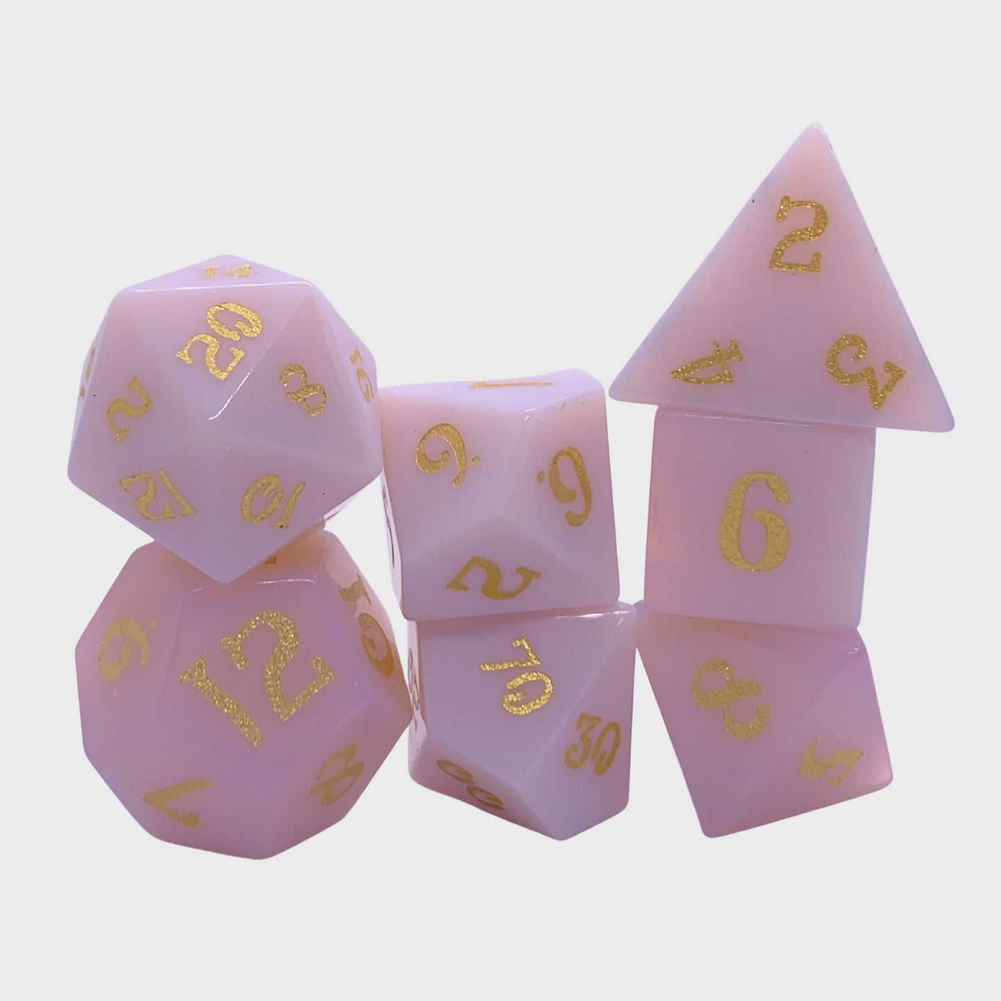 Level Up Dice - Pink Opalite Polyhedral Dice Set - Good Games