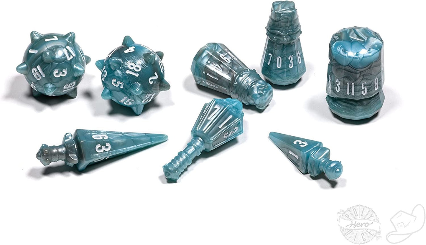 PolyHero Warrior 8 Dice Set Stalwart Storm - Good Games