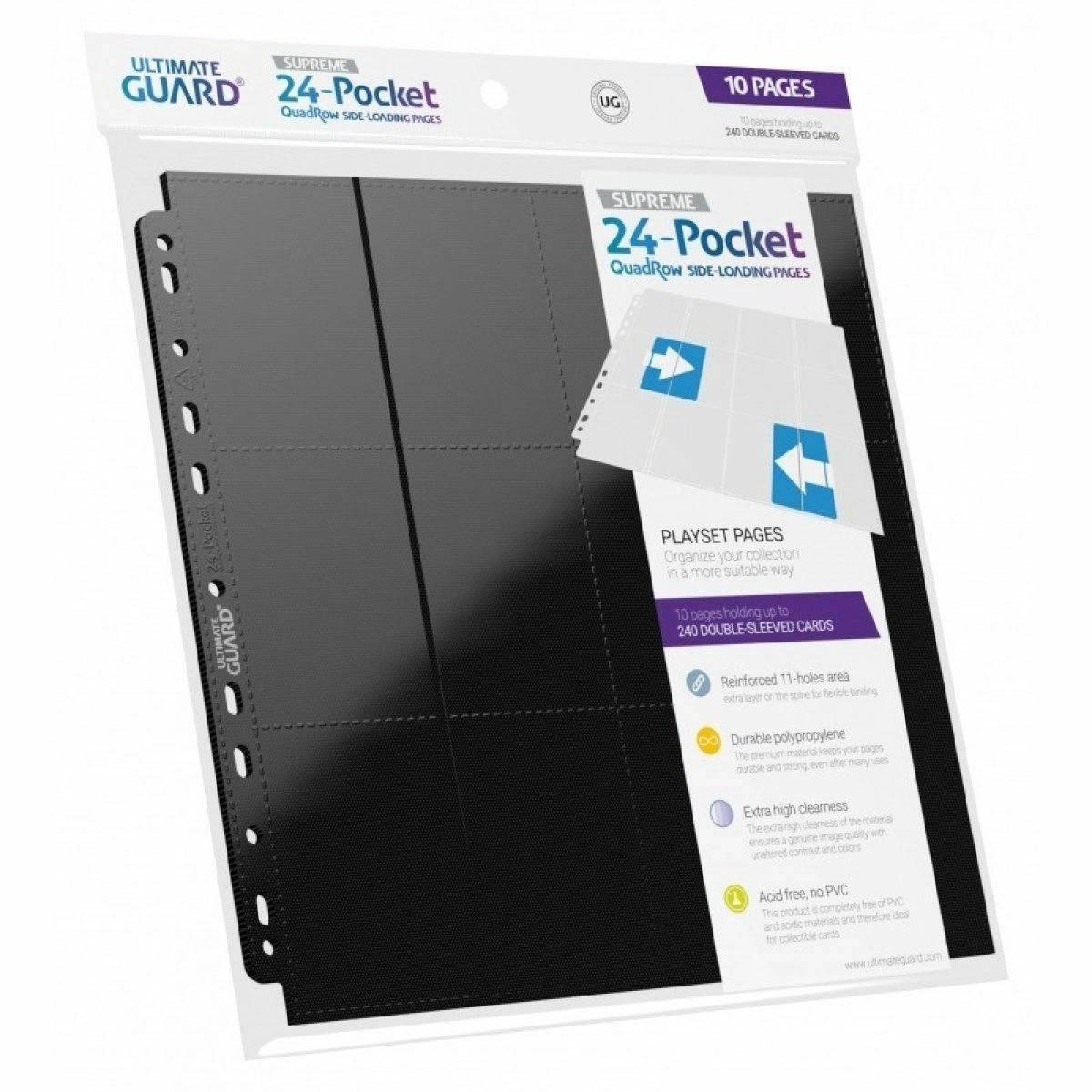 Ultimate Guard Folder 24 Pocket QuadRow Side-Loading Pages (10) - Good Games