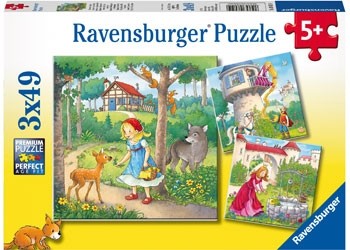 Ravensburger - Rapunzel Riding Hood and Frog - 3x49 Piece Jigsaw - Good Games