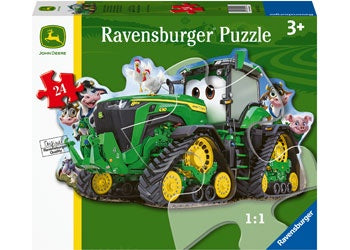 Ravensburger - John Deere Tractor Shaped Puzzle 24 Piece Jigsaw - Good Games