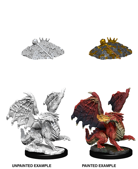 Dungeons & Dragons - Nolzurs Marvelous Unpainted Miniatures Red Dragon Wyrmling - Good Games