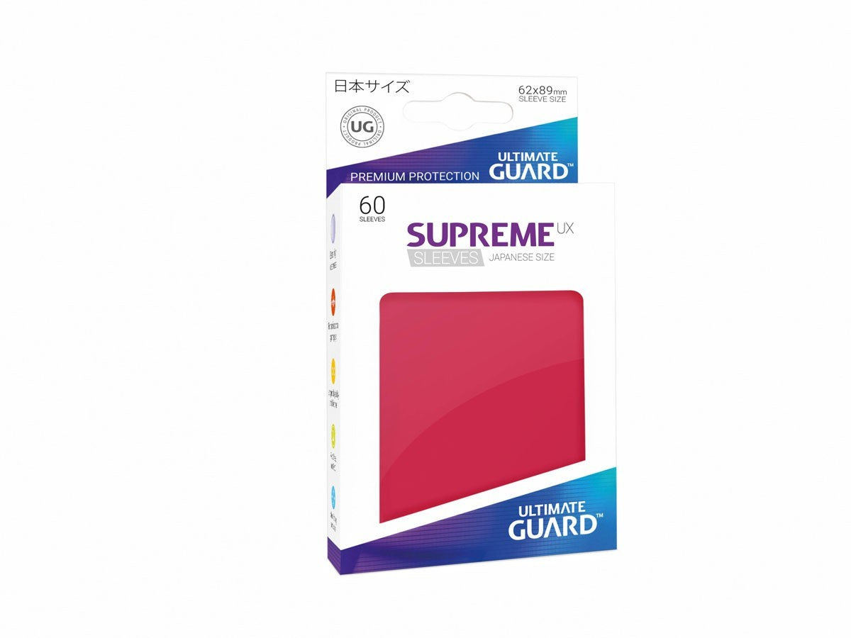 Ultimate Guard - Supreme UX Japanese Size Sleeves Red (60) - Good Games