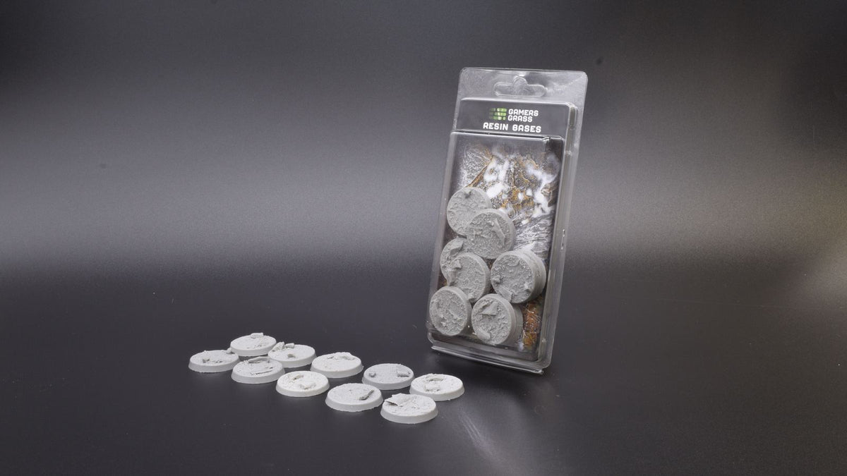 Gamers Grass: Bases: Rocky Fields Resin Bases (Round 32mm (x10)) - Good Games