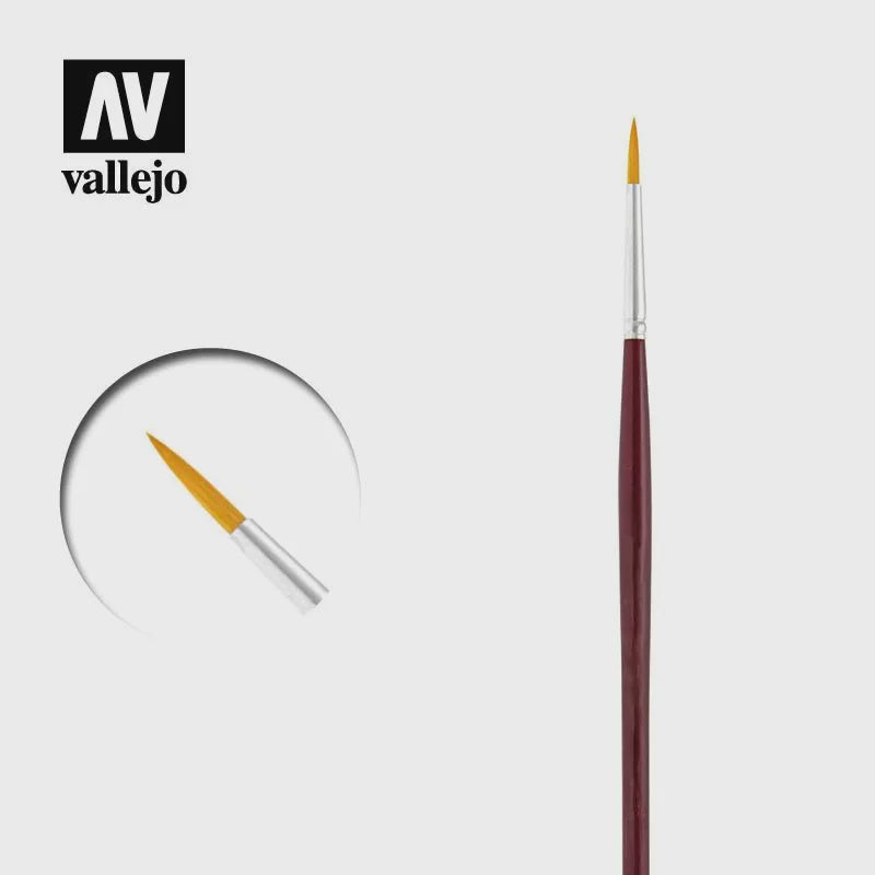 Vallejo Brushes Round Synthetic Brush N0. 3/0 - Good Games