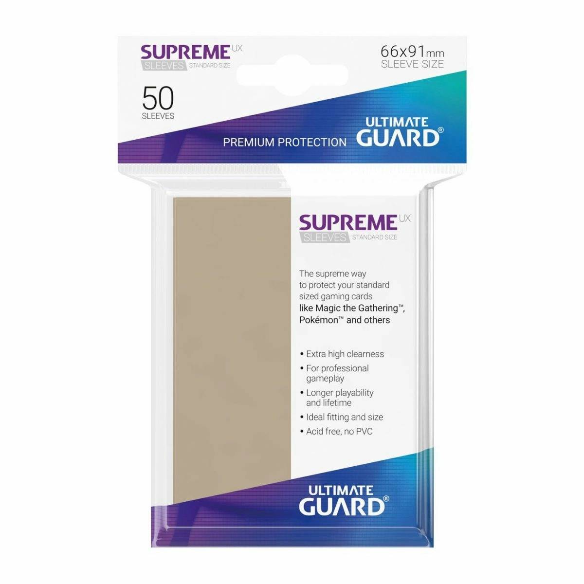 Ultimate Guard - Supreme UX Standard Sleeves Sand (50) - Good Games