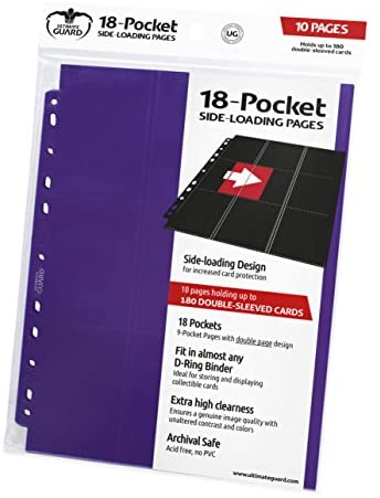 Ultimate Guard 18-Pocket Pages Side-Loading Purple - Good Games