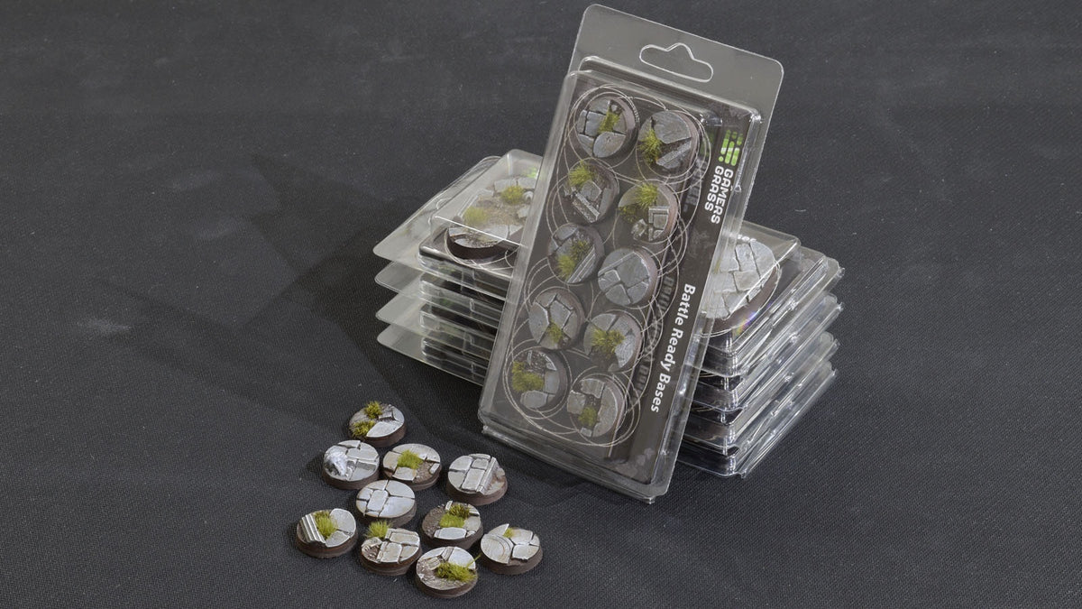 Gamer Grass Bases: Temple Bases ( round 25mm (x10)) - Good Games