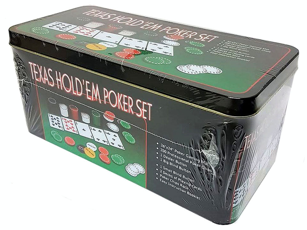 Texas Holdem Poker Set (Tin) - Good Games
