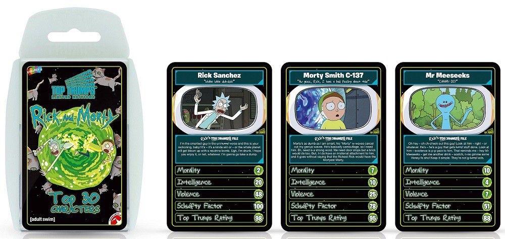 Top Trumps Rick And Morty Kartenspiel – 30 Charaktere – Ab 3 Jahren – Für Unterwegs Und Zuhause