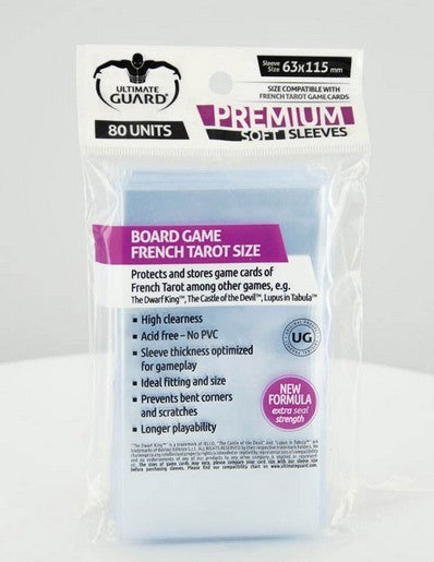 Ultimate Guard Premium Soft Sleeves For Cards French Tarot Cards (80) - Good Games
