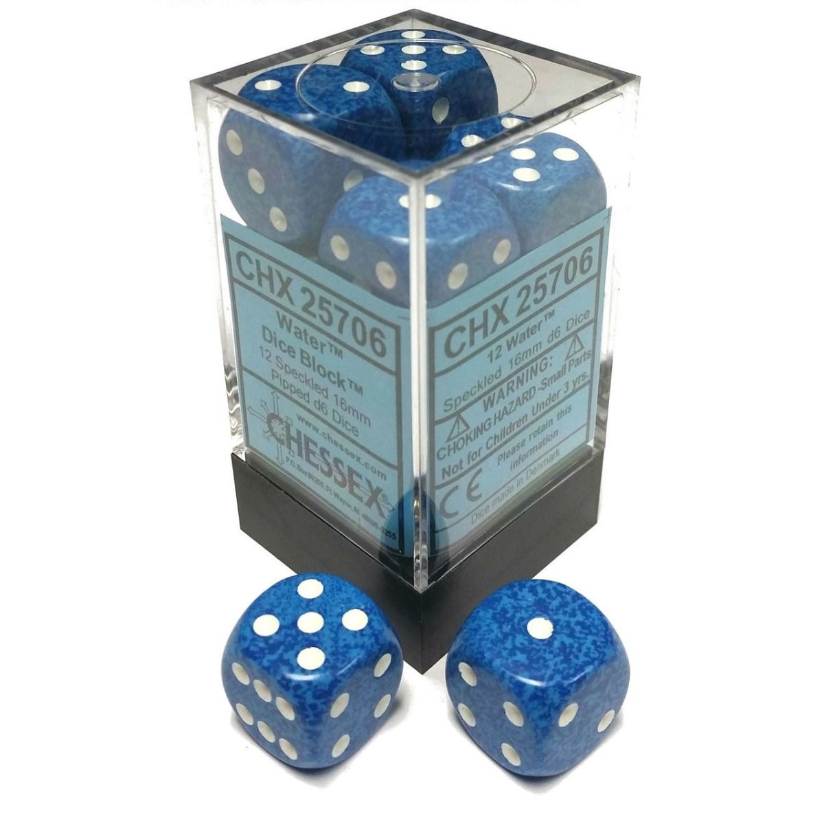 Chessex - Speckled 16mm D6 Set - Water Block (CHX25706) - Good Games
