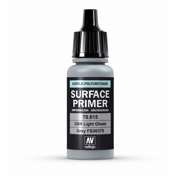 Vallejo Surface Primer 17ml Acrylic Paint - Usn Light Ghost Grey 70615 - Good Games