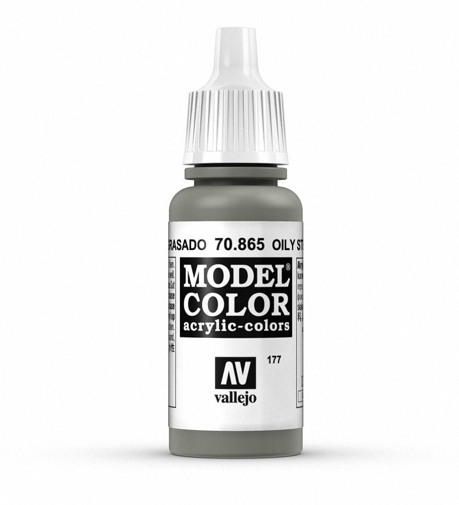 Vallejo Model Colour - Metallic Oily Steel 17ml Acrylic Paint (AV70865) - Good Games