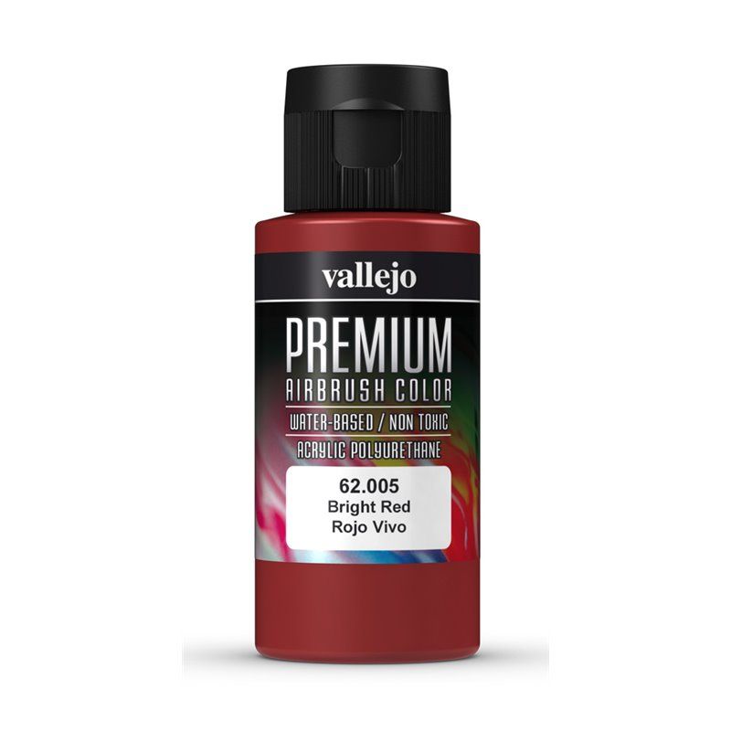 Vallejo Premium Colour - Bright Red 60ml Acrylic Paint (AV62005) - Good Games