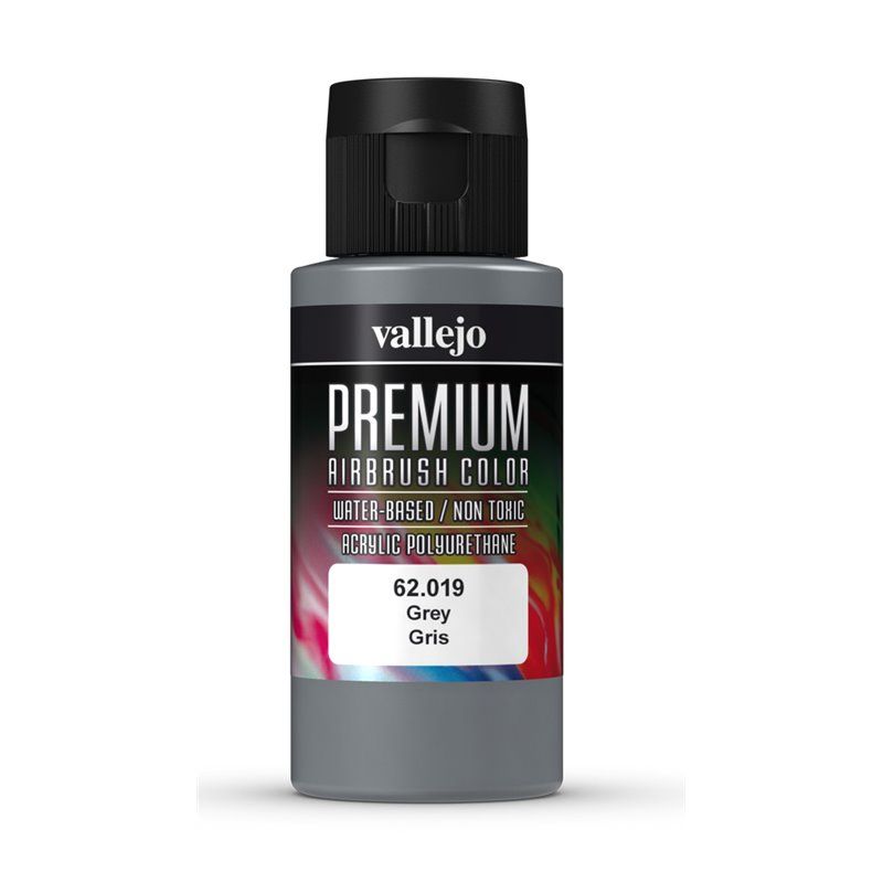 Vallejo Premium Colour – Grey 60ml Acrylic Paint (AV62019) - Good Games
