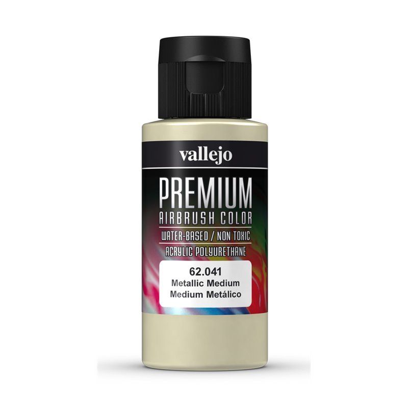 Vallejo Premium Colour - Metallic Medium 60ml Acrylic Paint (AV62041) - Good Games
