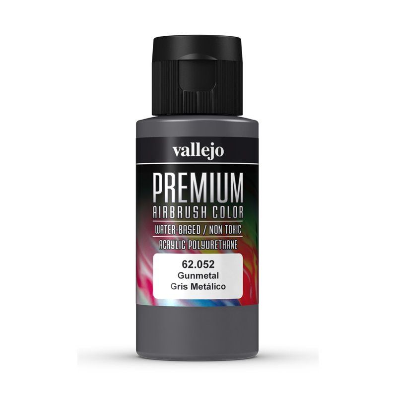 Vallejo Premium Colour – Gunmetal 60ml Acrylic Paint (AV62052) - Good Games