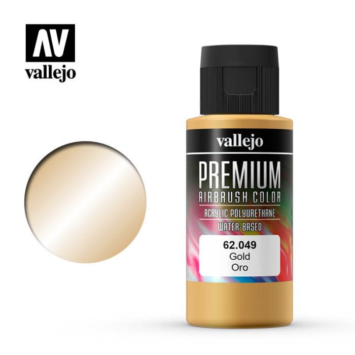 Vallejo Premium Colour – Gold 60ml Acrylic Paint (AV62049) - Good Games