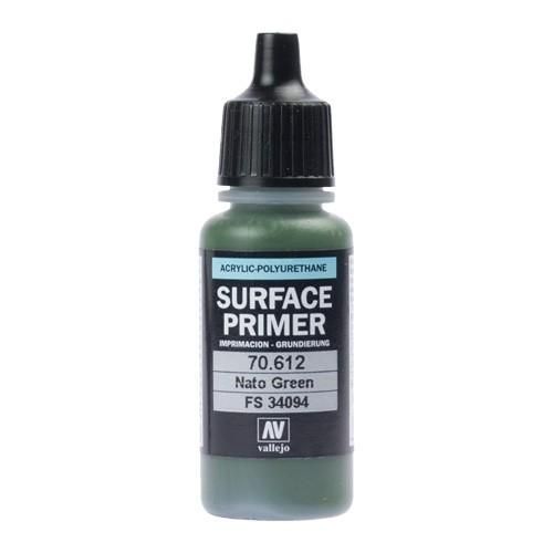 Vallejo Surface Primer 17ml Acrylic Paint - Nato Green 70612 - Good Games