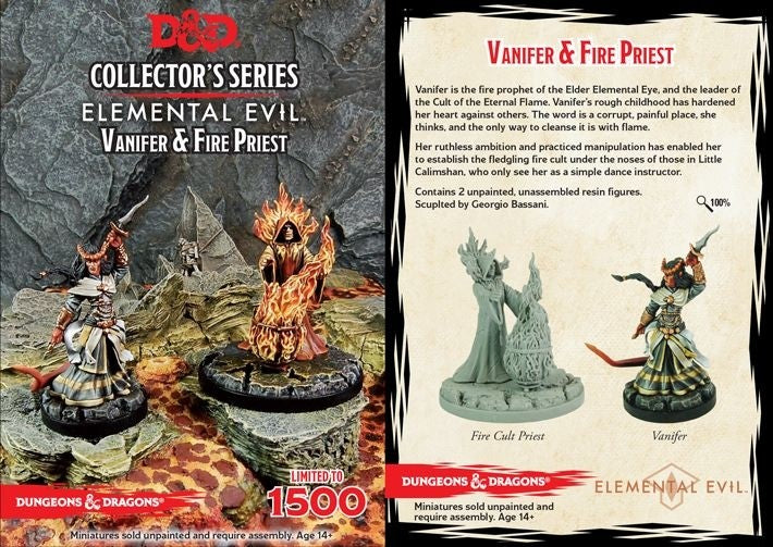 D&D Elemental Evil Vanifer & Fire Priest (2 Figs) - Good Games