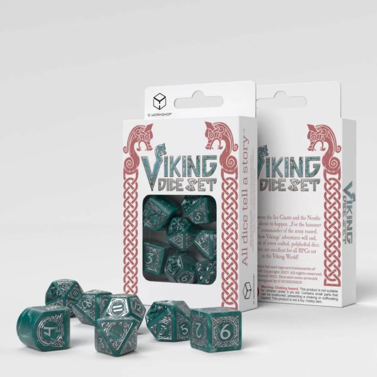 Q Workshop - Viking Modern Mjolnir Dice Set 7 - Good Games