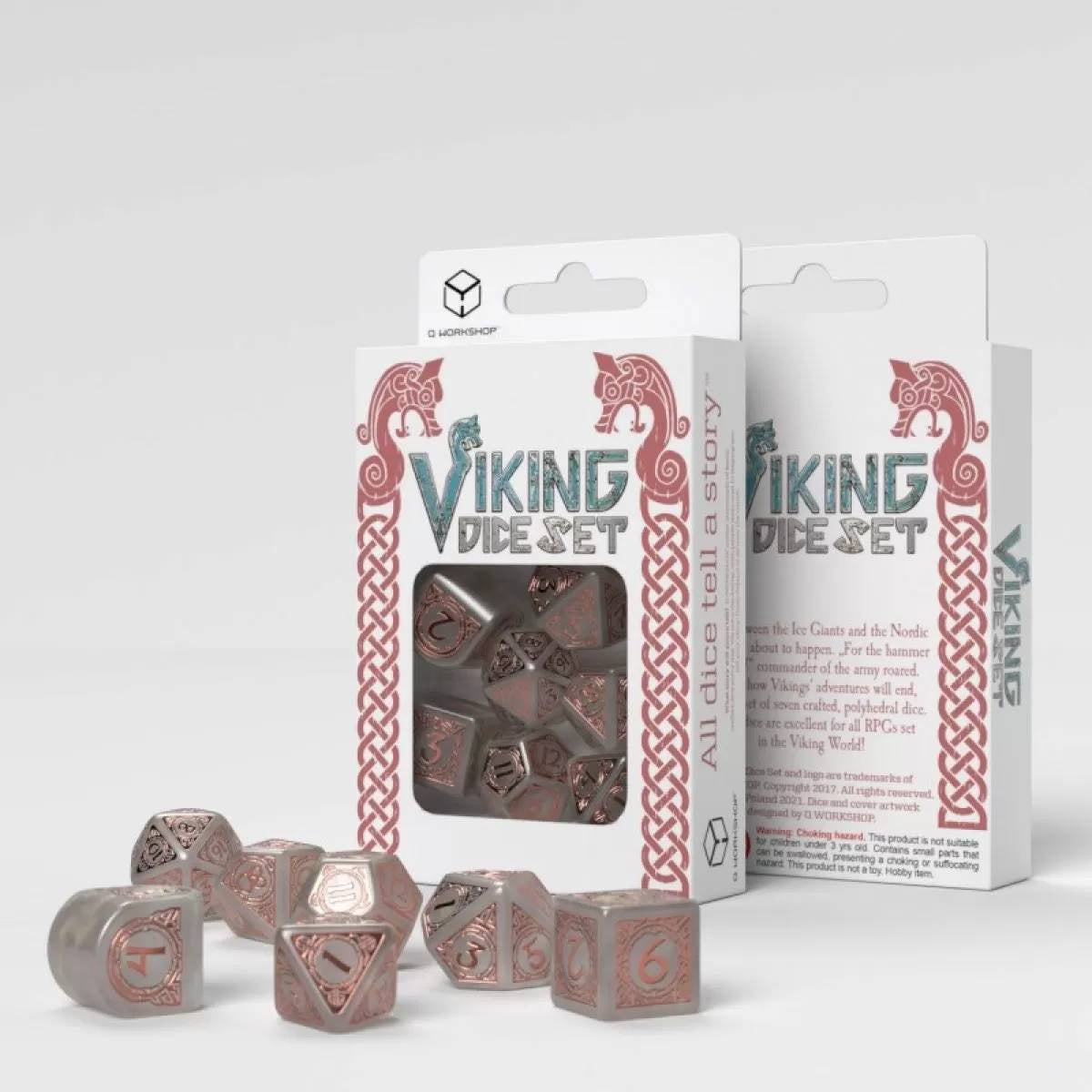 Q Workshop - Viking Modern Niflheim Dice Set 7 - Good Games