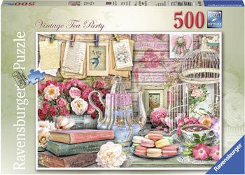 Ravensburger - Vintage Tea Party Puzzle - 500 Piece Jigsaw - Good Games