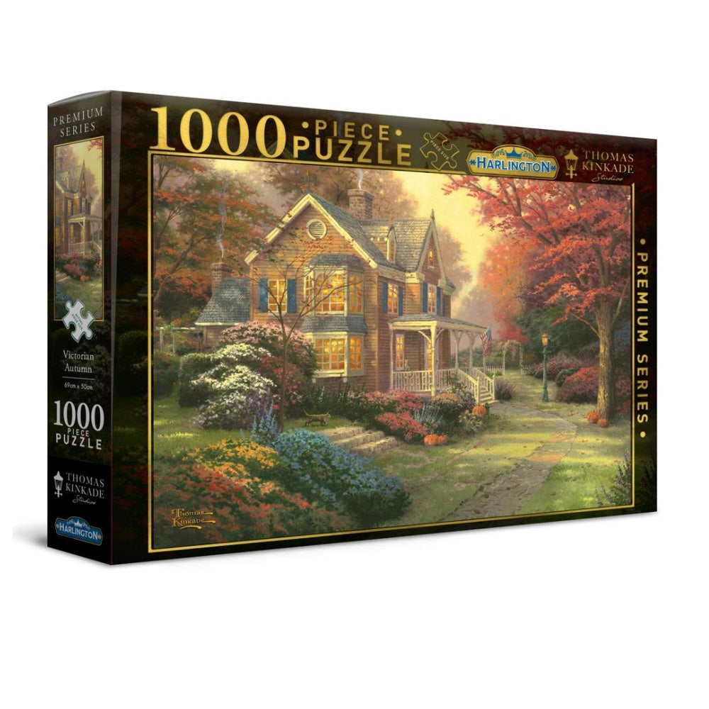 Harlington - Thomas Kinkade Victorian Autumn 1000 Piece Jigsaw - Good Games