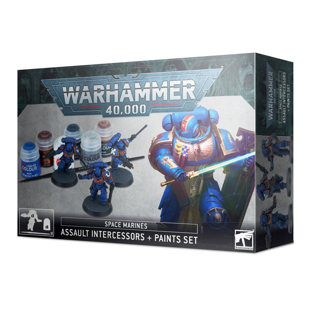 Warhammer 40k Assault Intercessors + Paints Set - Good Games