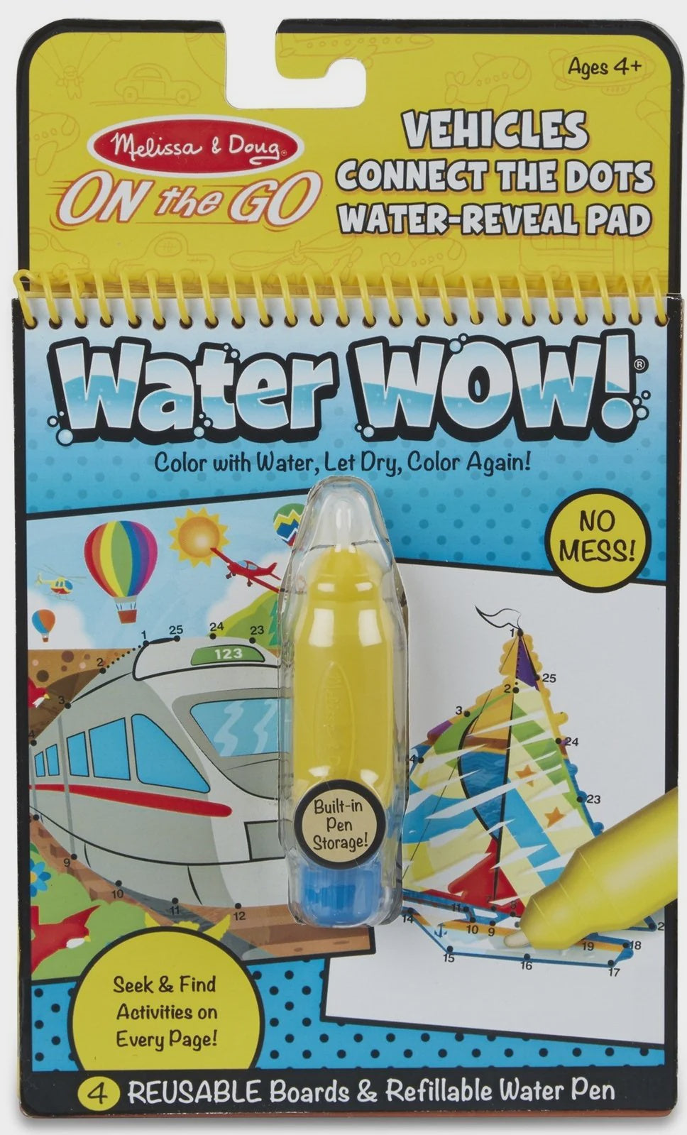 Melissa & Doug - On the Go - Water WOW! Connect Dots Vehicles - Good Games