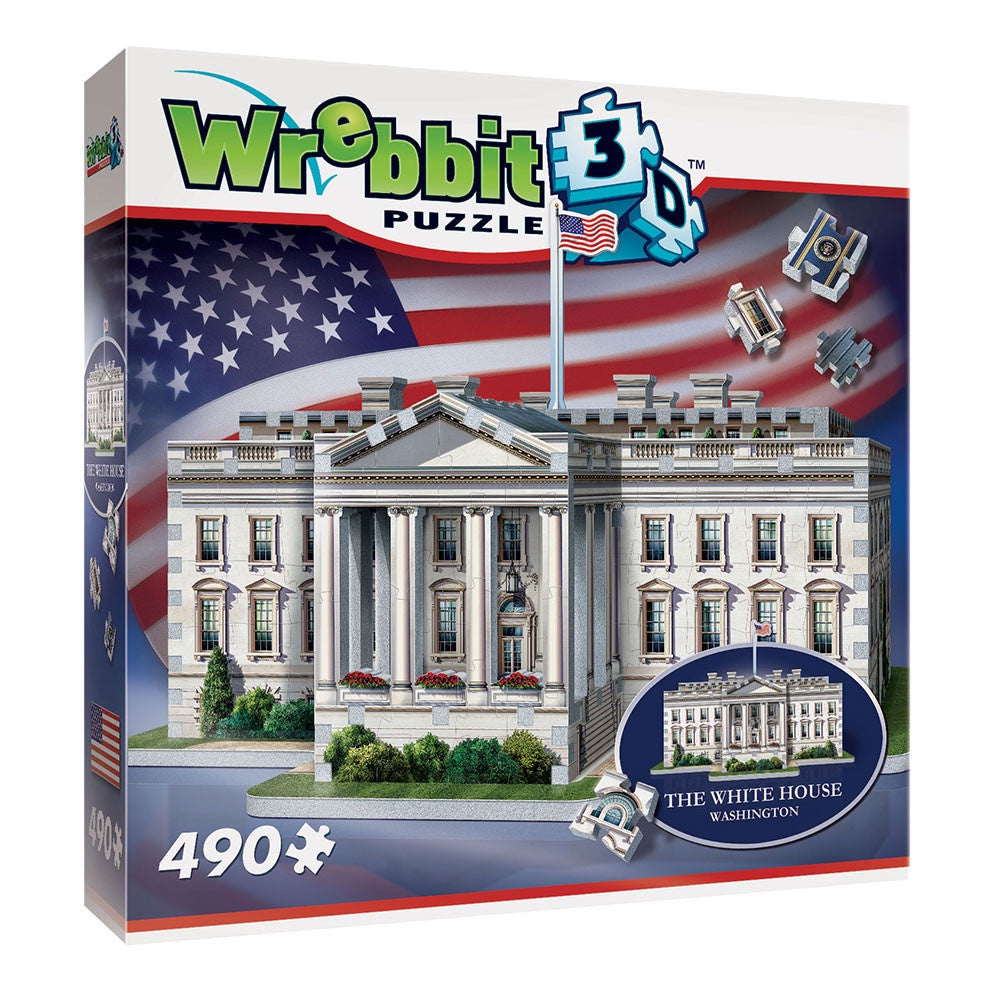 Wrebbit - White House Puzzle 490 Piece 3D Jigsaw - Good Games