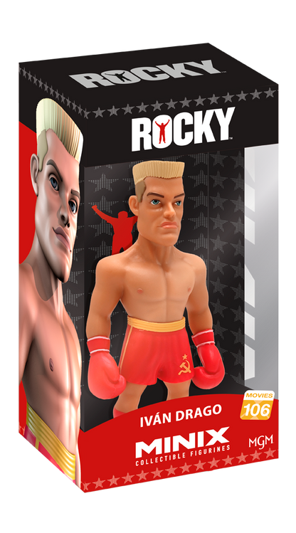 MINIX Rocky Ivan Drago figure of ivan drago in boxing attire on packaging box