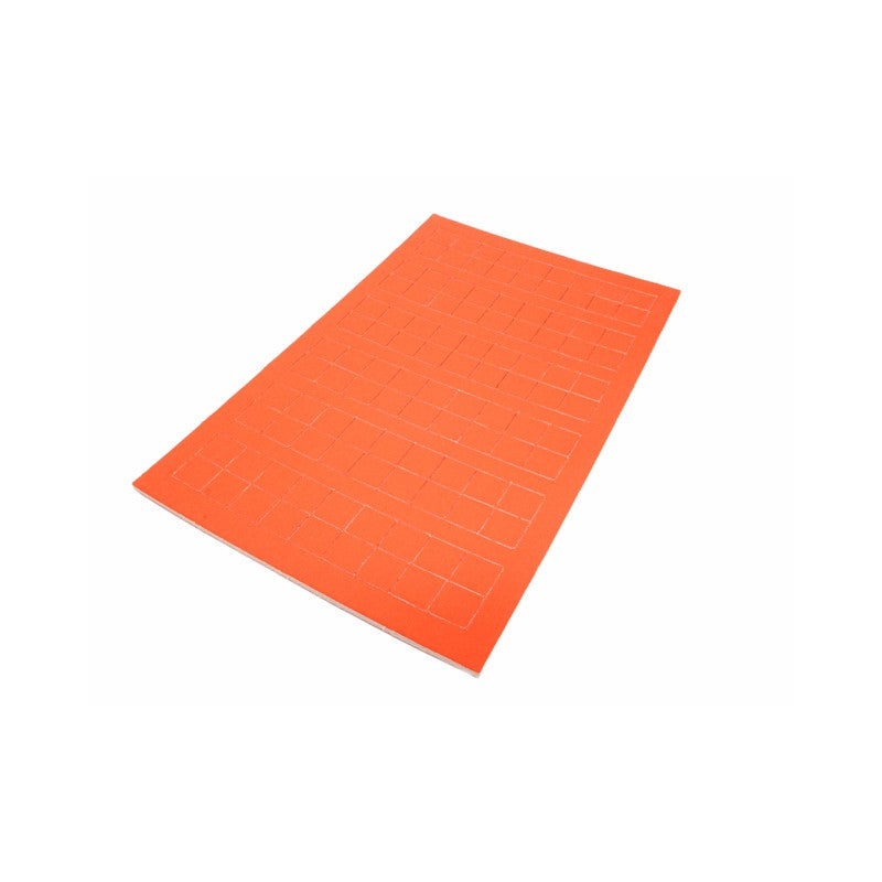 Chessex - Counter Sheet 1/2" Squares: Orange sheet with many small, rectangular adhesive labels
