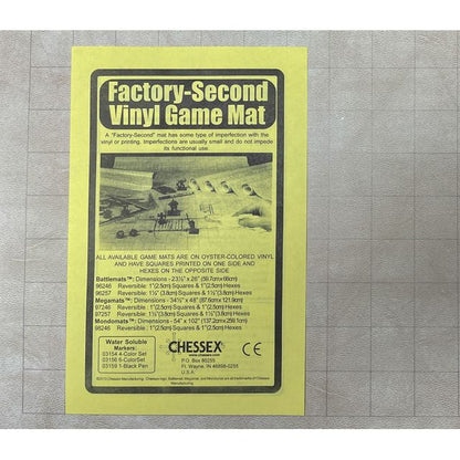 Chessex - Factory Second Reversible Battlemat - 1 Squares And 1 Hexes - Good Games