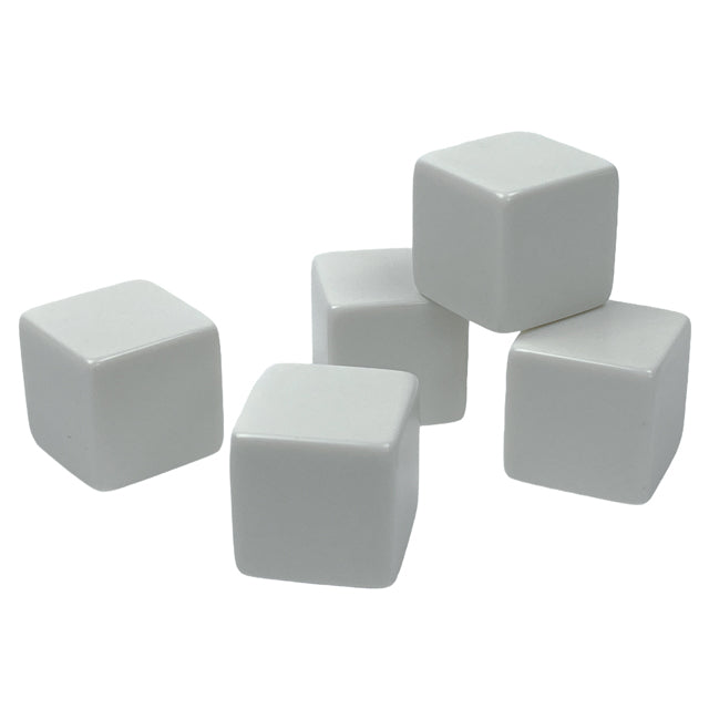 Chessex - CHX KOP02149 All Blank Jumbo Opaque White d6 25mm - Good Games