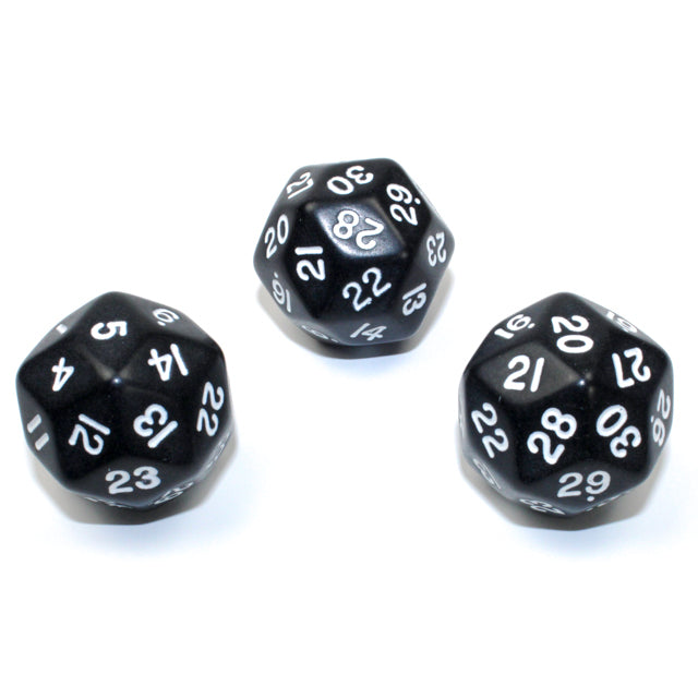 Chessex - CHX KOP06006 33mm d30 Opaque Black/white - Good Games