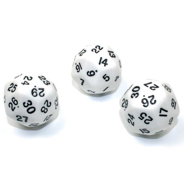 Chessex - CHX KOP06010 33mm d30 Opaque White/black - Good Games