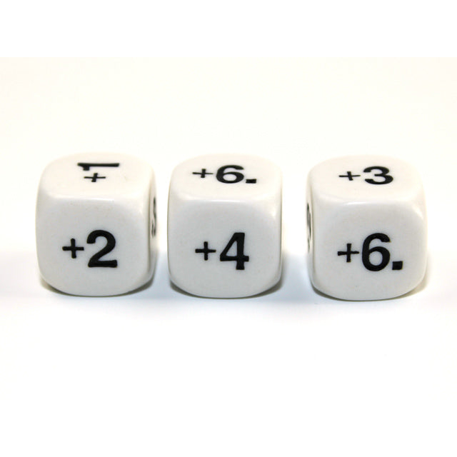 Chessex 16mm Opaque +(1-6) White/black - CHX KOP09963 - Good Games