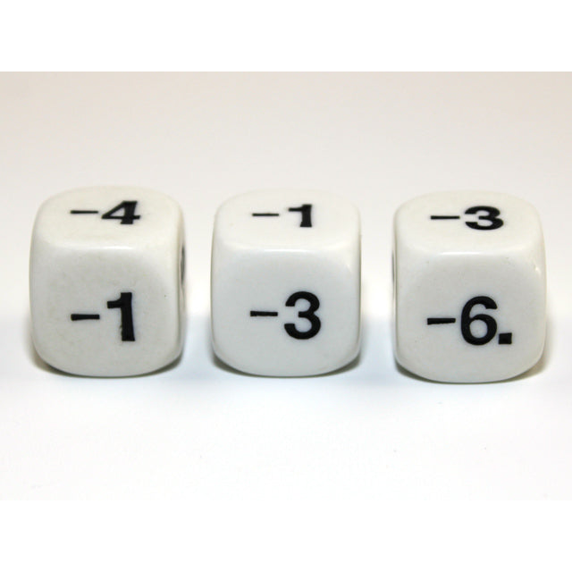 Chessex 16mm Opaque -(1-6) White/black - CHX KOP09964 - Good Games
