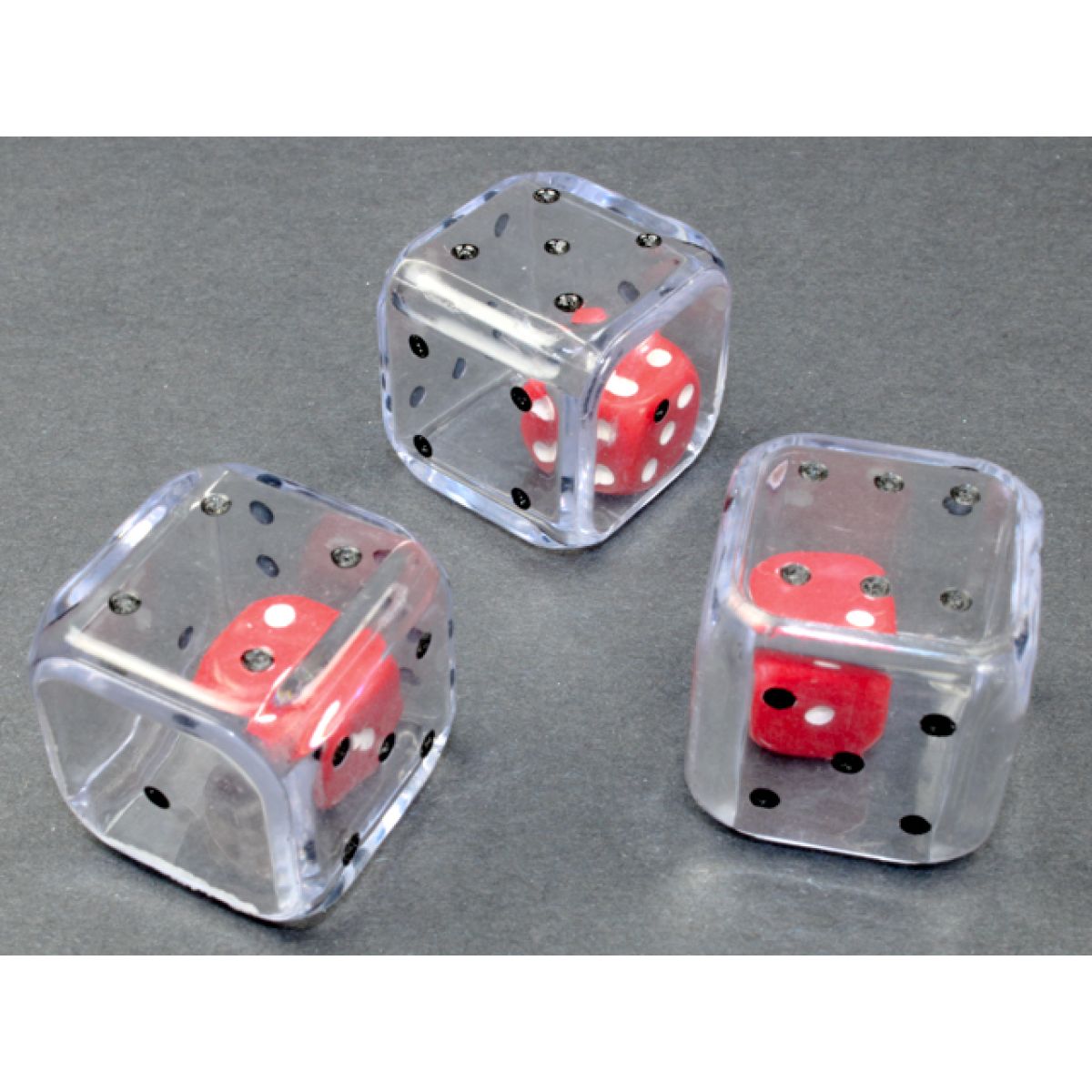 Chessex - CHX KOP10305 25mm Double Dice Clear/black - Good Games