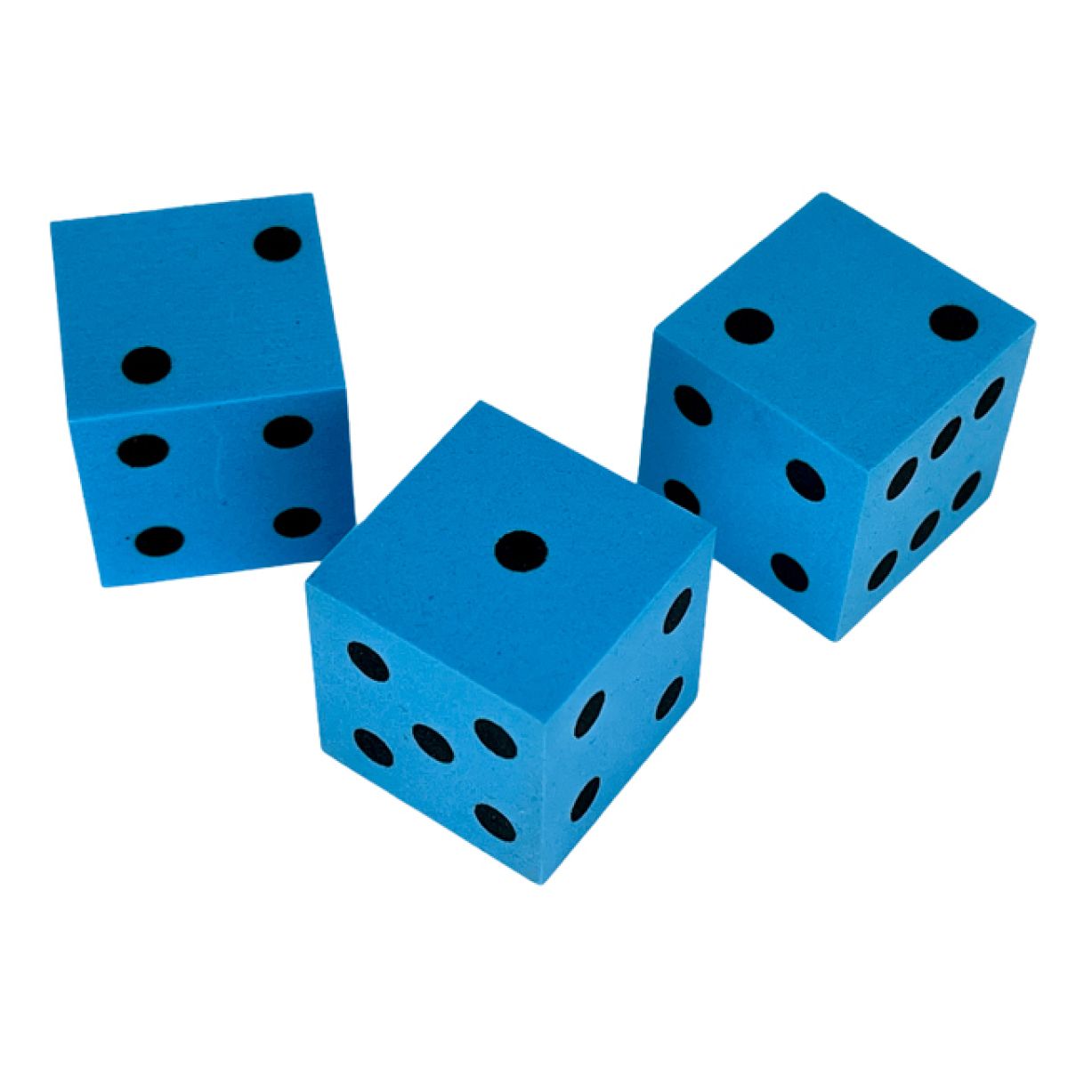 Chessex - CHX KOP10929 25mm Foam Square Cornered w/Pips Blue/black - Good Games