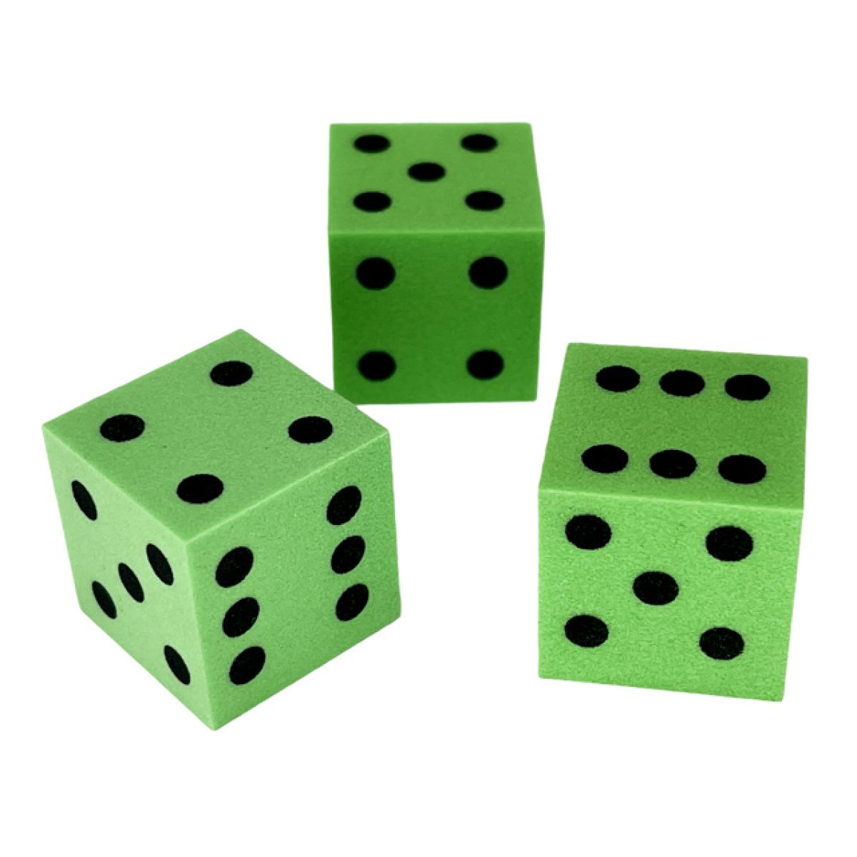 Chessex - CHX KOP10930 25mm Foam Square Cornered w/Pips Green/black - Good Games