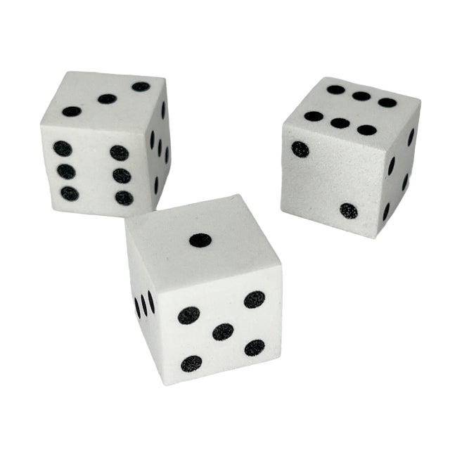 Chessex - CHX KOP10934 25mm Foam Square Cornered w/Pips White/black - Good Games