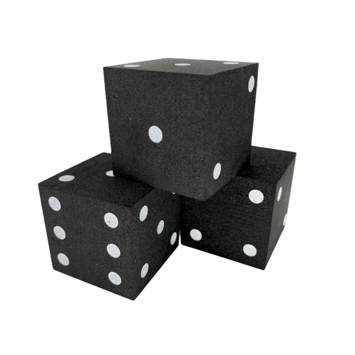 Chessex - CHX KOP10938 50mm Foam Square Cornered w/Pips Die Black/white - Good Games